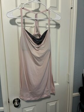 Lululemon Light Pink Strappy Tank – Built-In Bra – Size 8